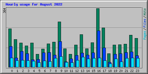 Hourly usage for August 2022