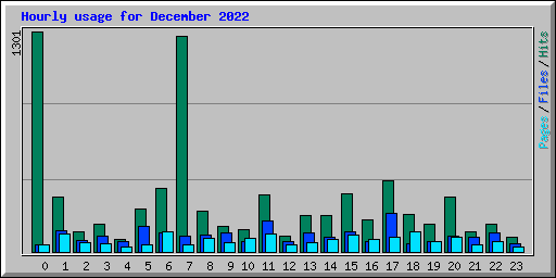 Hourly usage for December 2022