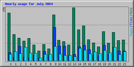 Hourly usage for July 2024