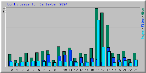 Hourly usage for September 2024